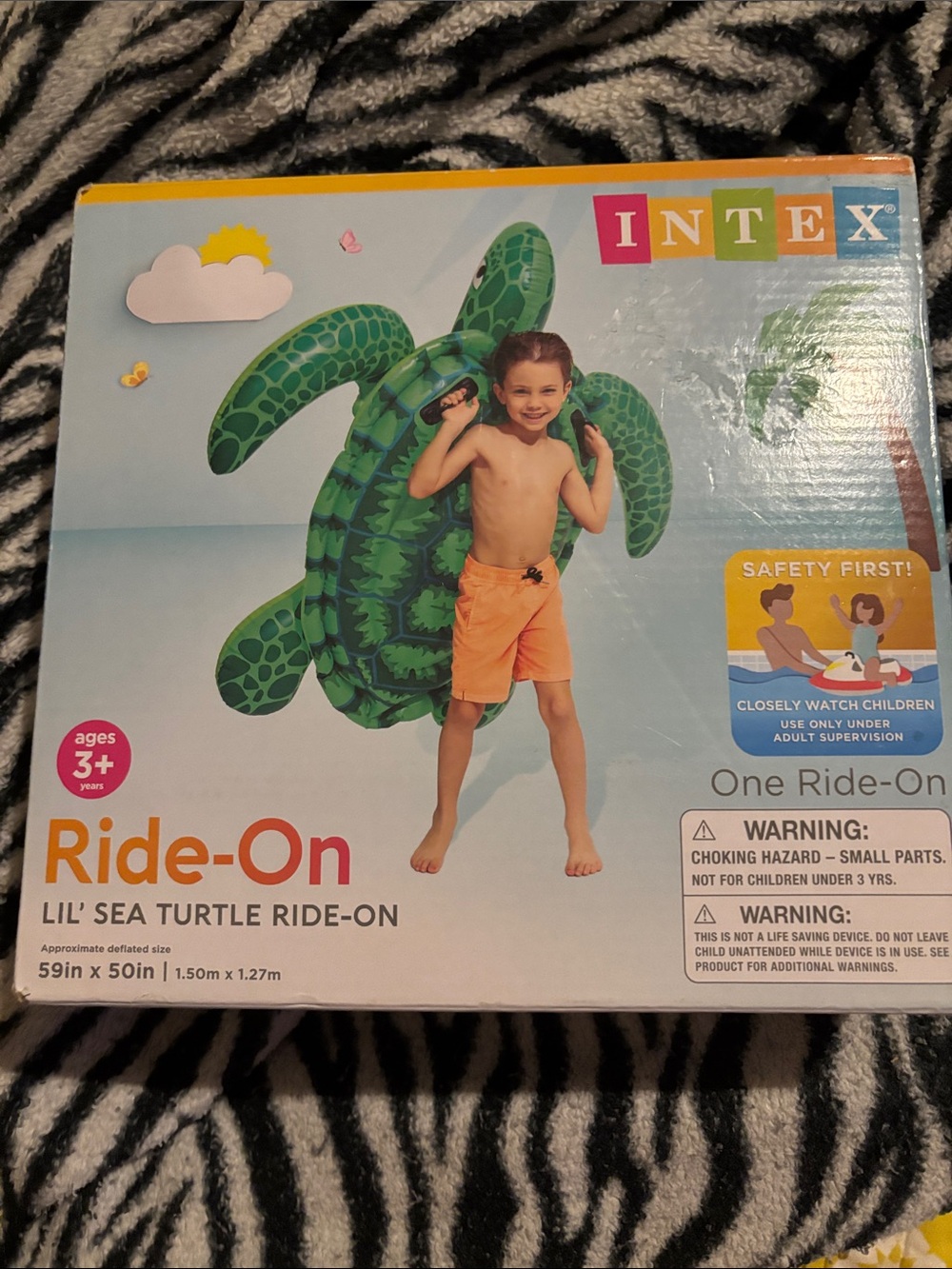 Intex Green Sea Turtle Inflatable Ride-On